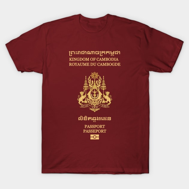 Cambodian passport T-Shirt by Travellers